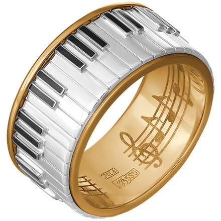 Кольцо, красное золото, н.керамика