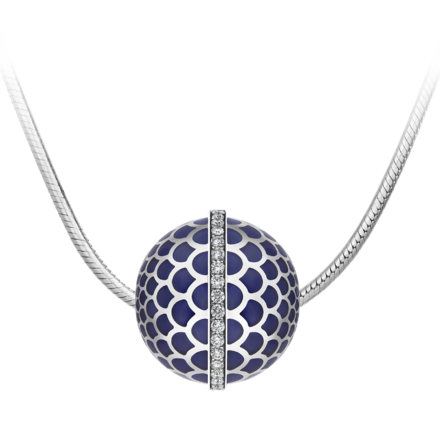 Подвес с бриллиантами, белое золото, н.керамика