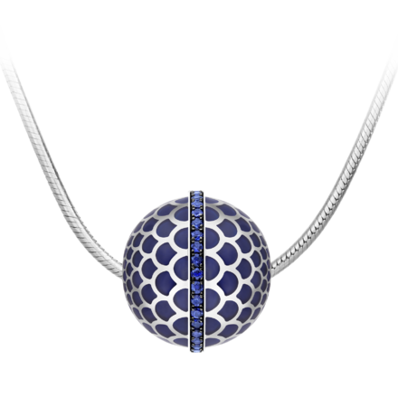 Подвес с сапфирами, белое золото, н.керамика