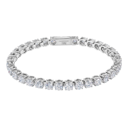 Браслет с бриллиантами, белое золото