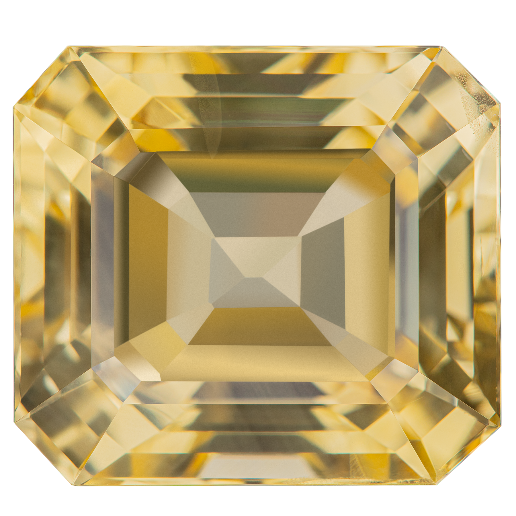 Жёлтый сапфир, SRI LANKA, UNHEATED, Октагон, 15,47ct
