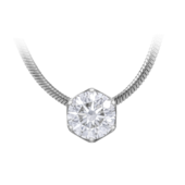 Колье с бриллиантами, белое золото