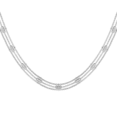 Колье с бриллиантами и сапфирами, белое золото, н. керамика