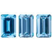 Сет из трех аквамаринов, Изумрудная, 2 шт. 16,61 ct/ 1 шт. 11,11 ct