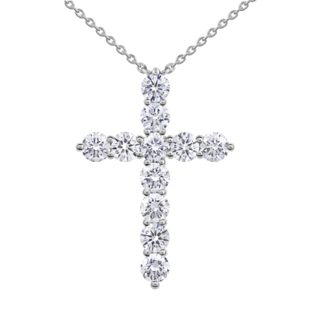 Колье с бриллиантами, белое золото