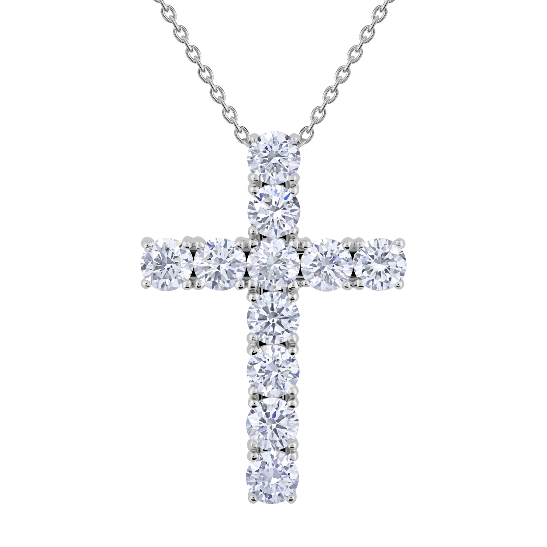 Колье с бриллиантами, белое золото