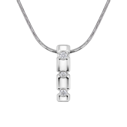 Подвес с бриллиантами, белое золото, н.керамика