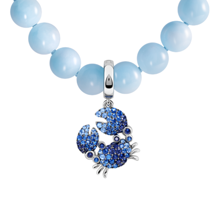 Подвес с сапфирами, белое золото, н.керамика