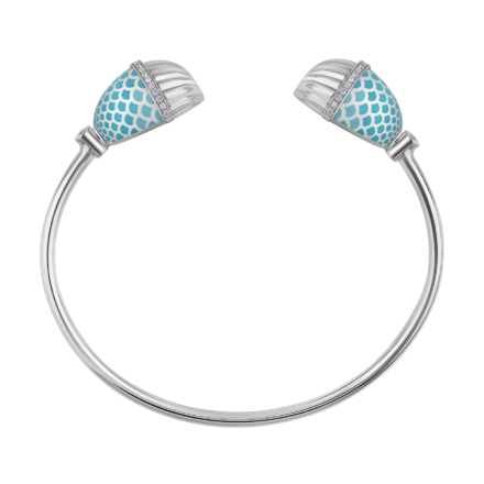 Браслет с бриллиантами, белое золото, н.керамика 2