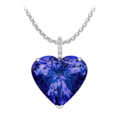 Подвес с танзанитом и бриллиантами, белое золото