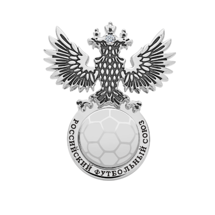 Нагрудный знак с бриллиантом, белое золото