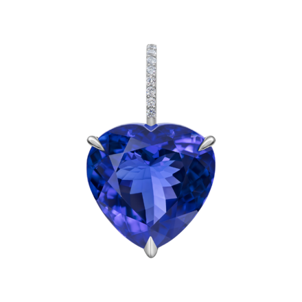 Подвес с танзанитом и бриллиантами, белое золото