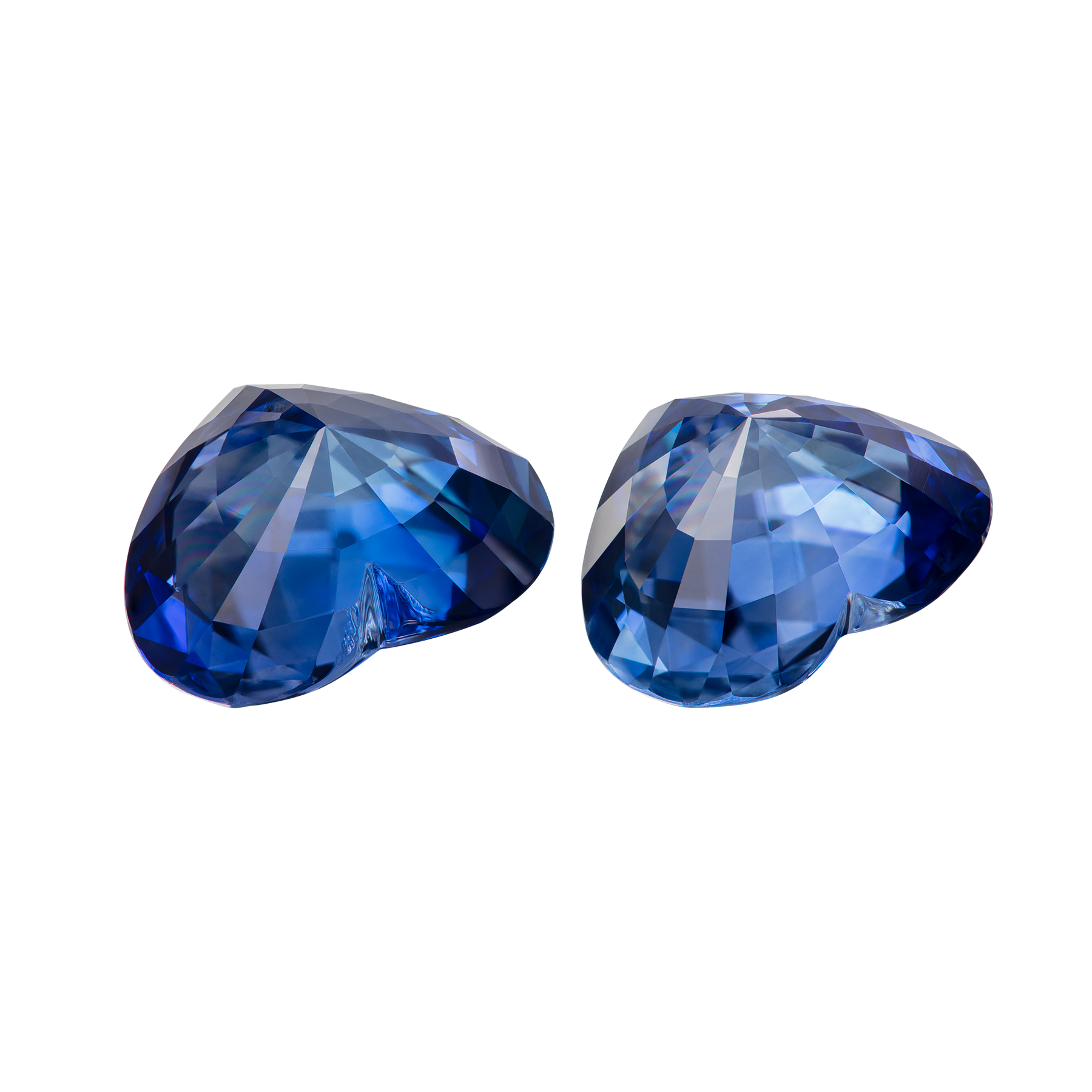 Сет из двух сапфиров, SRI LANKA, Сердце, 4,50ct/ 3,96ct