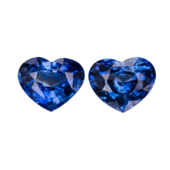 Сет из двух сапфиров, SRI LANKA, Сердце, 4,50ct/ 3,96ct