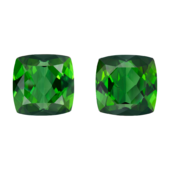 Сет из двух турмалинов верделитов, кушон, 8,01ct