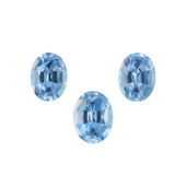 Сет из трёх аквамаринов, Овал, 2-4.87 ct/ 1-2.97 ct