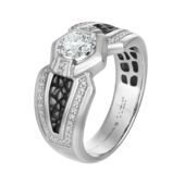 Кольцо с бриллиантами, белое золото