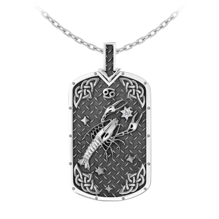 Подвес с бриллиантом, белое золото, н.керамика