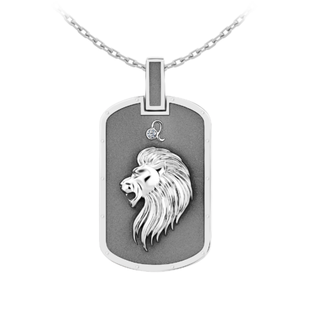 Подвес с бриллиантом, белое золото, н.керамика