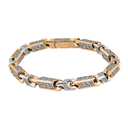 Браслет с бриллиантом, красное и белое золото