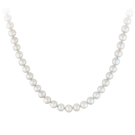 Колье с белым жемчугом, белое золото