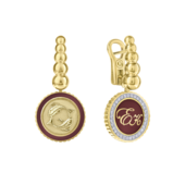 Серьги с бриллиантами, жёлтое и белое золото, н.керамика