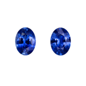 Сет из двух сапфиров, SRI LANKA, Овал, 3,66ct/ 3,13ct