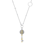 Подвес с бриллиантами, белое и жёлтое золото