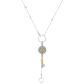 Подвес с бриллиантами, белое и жёлтое золото