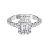 Кольцо с бриллиантами, белое золото