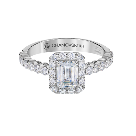 Кольцо с бриллиантами, белое золото 2