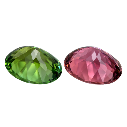 Сет из двух турмалинов, Овал, 2-27,43ct 2