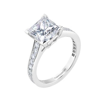 Кольцо с бриллиантами, платина