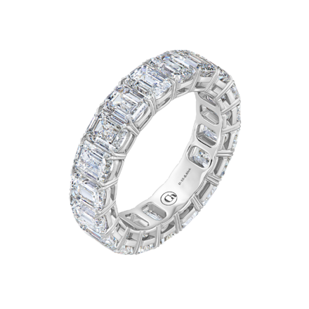 Обручальное кольцо с бриллиантами, белое золото