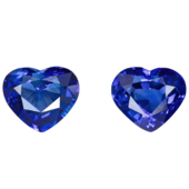 Сет из двух сапфиров, SRI LANKA, Сердце, 2,03ct/ 2,00ct