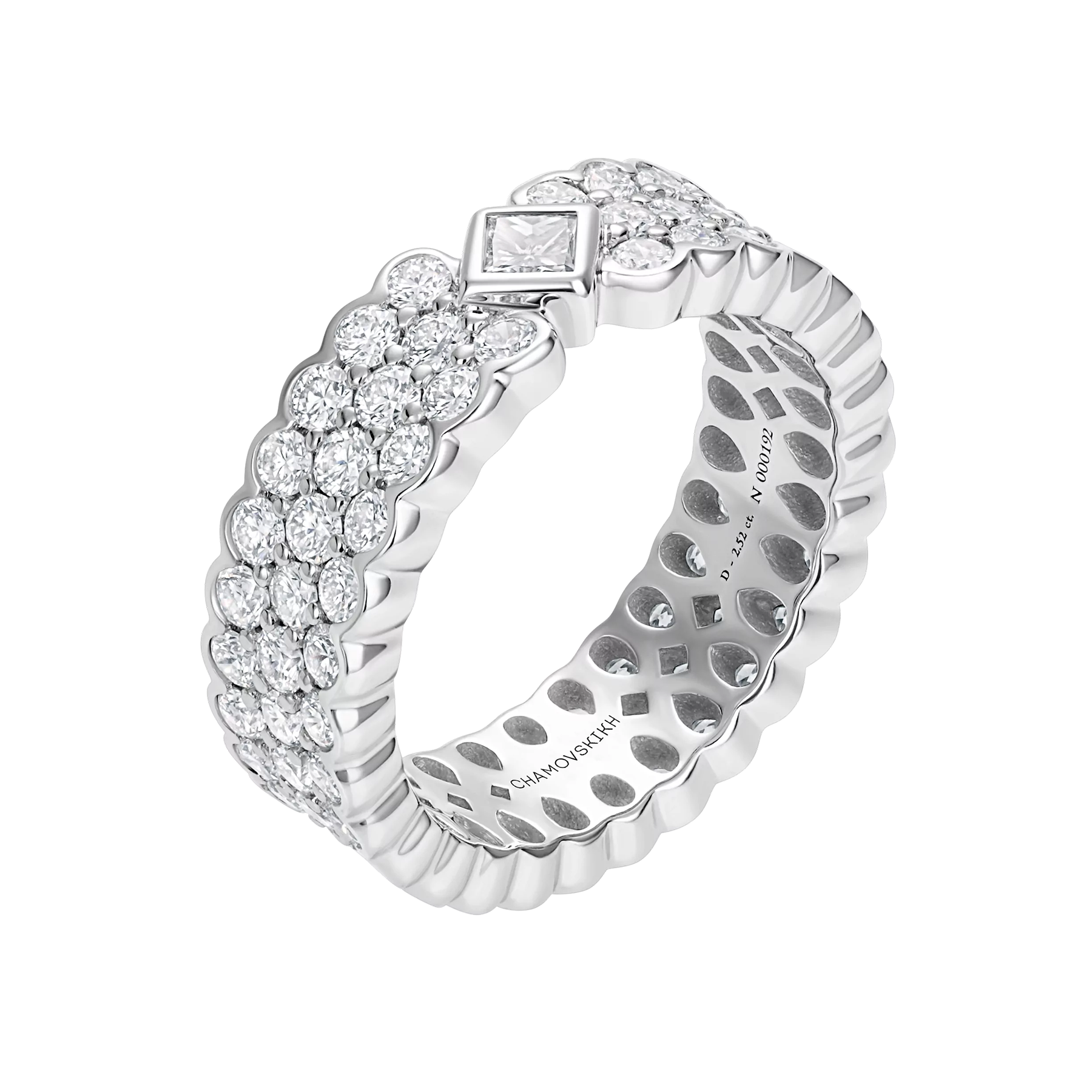Кольцо с бриллиантами, платина