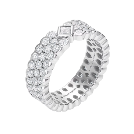 Кольцо с бриллиантами, белое золото