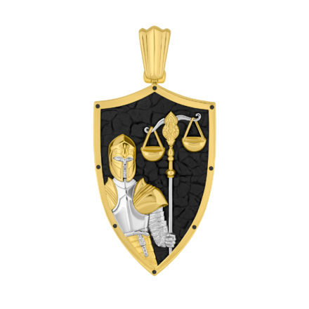 Нагрудный знак с бриллиантами желтое и белое золото, н.керамика 2