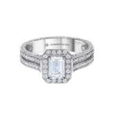 Кольцо с бриллиантами, белое золото