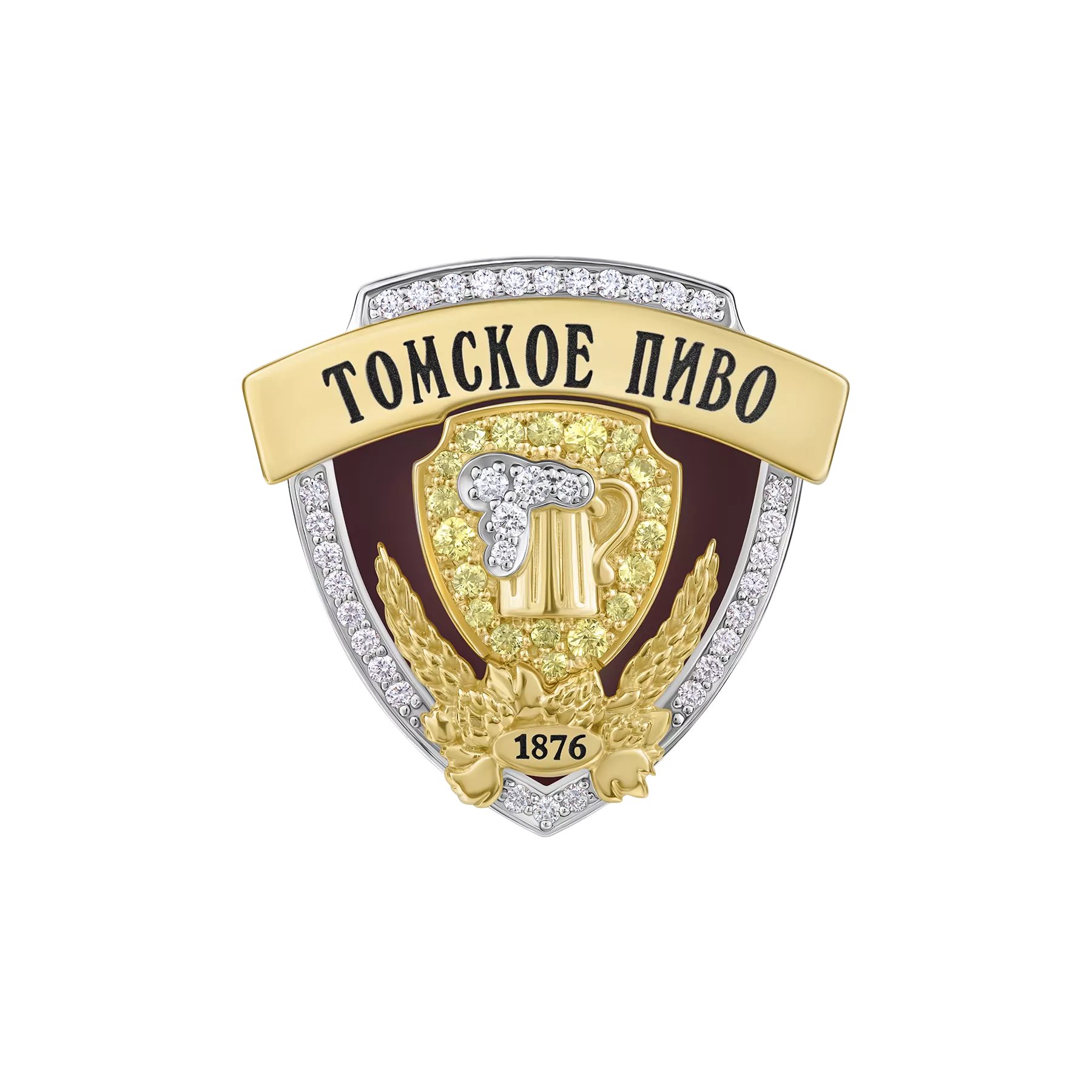 Нагрудный знак с бриллиантами и сапфирами