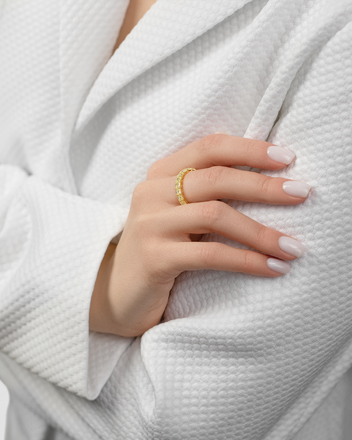 Кольцо с жёлтыми бриллиантами, жёлтое золото 2