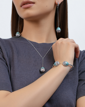 Браслет с бриллиантами, белое золото, н.керамика 3