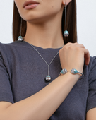 Колье с бриллиантами, белое золото, н.керамика