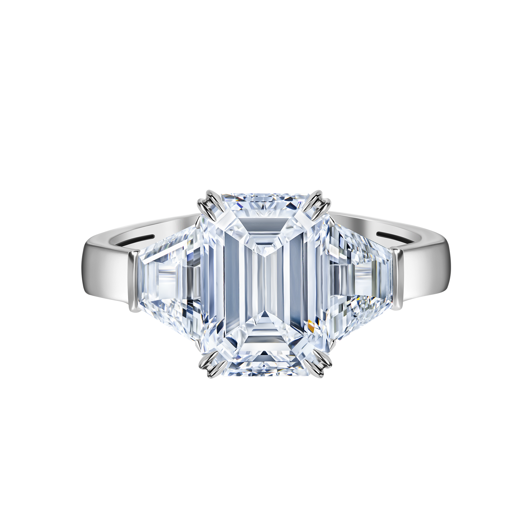 Кольцо с бриллиантами, белое золото