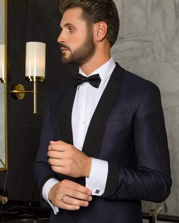 Запонки с сапфирами и бриллиантами, белое золото 2