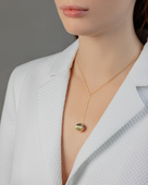 Колье с бриллиантами, желтое золото, нанокерамика