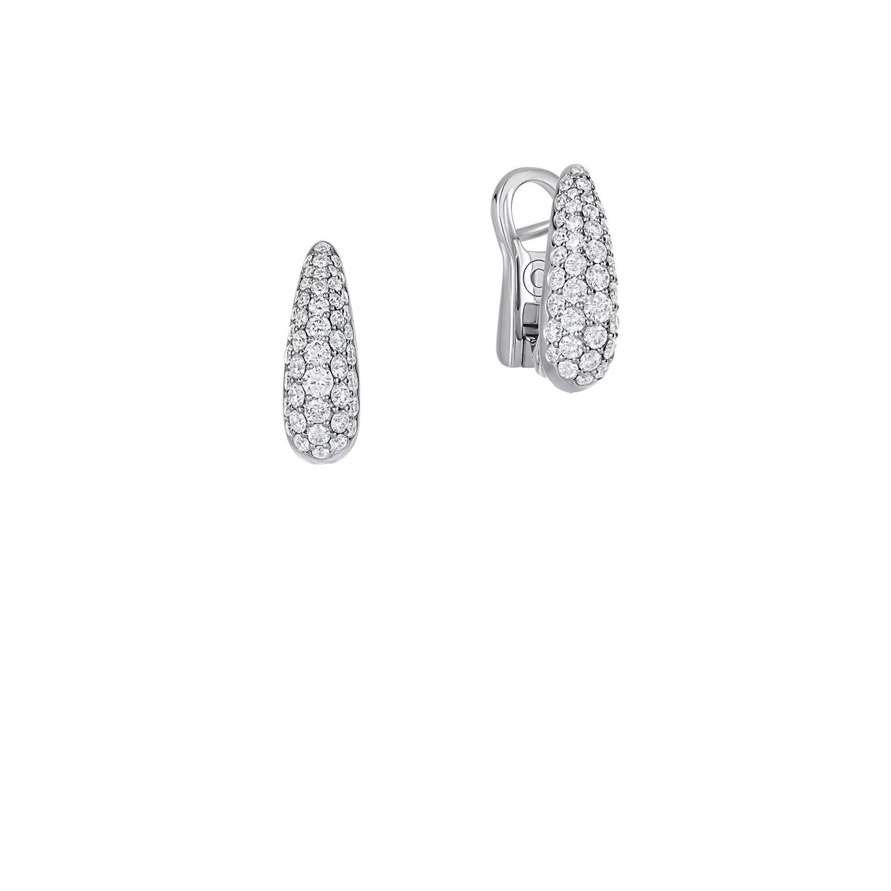 Серьги с бриллиантами и сапфирами, белое золото