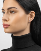 Пусеты с бриллиантами, белое золото