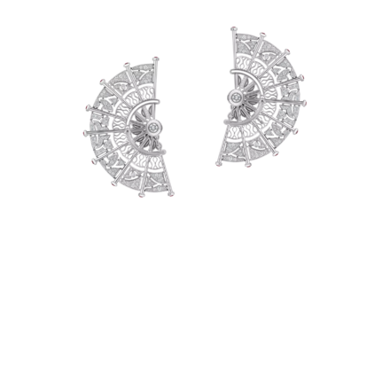 Серьги с бриллиантами, белое золото 4