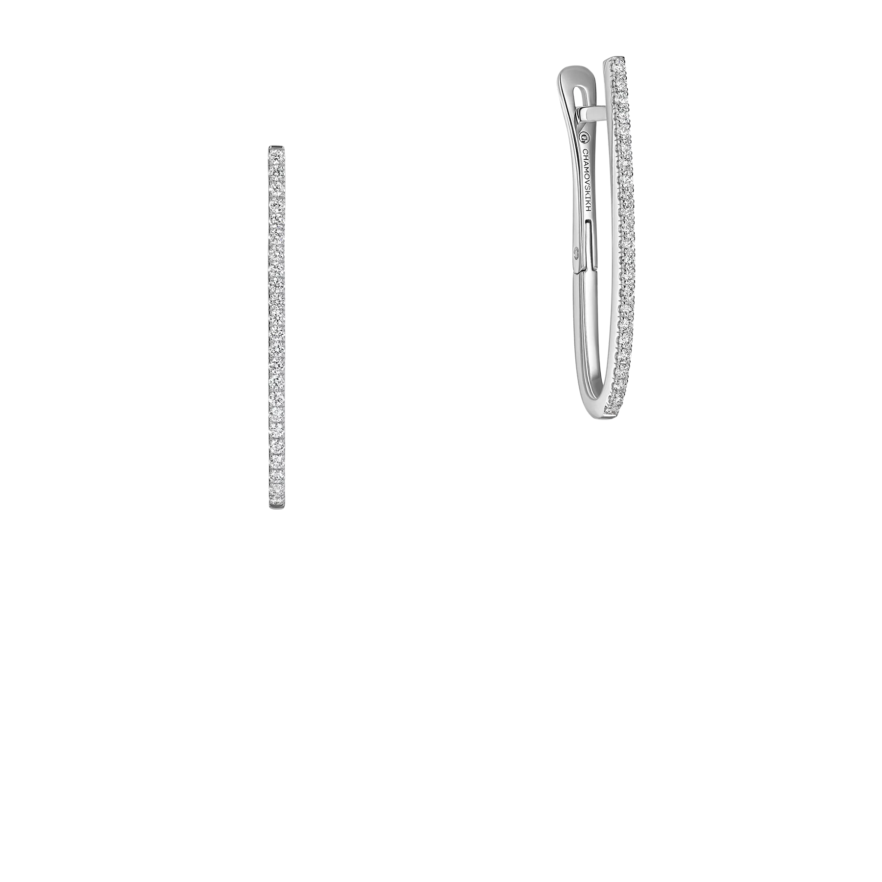 Серьги с рубеллитами, бриллиантами, сапфирами и рубинами, белое золото